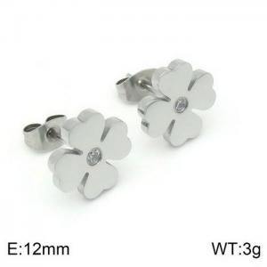 Stainless Steel Stone&Crystal Earring - KE92229-Z