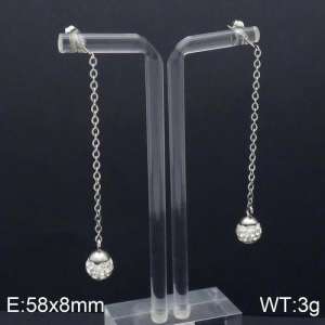 Stainless Steel Stone&Crystal Earring - KE92492-Z