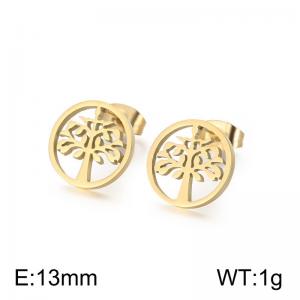 SS Gold-Plating Earring - KE92544-Z