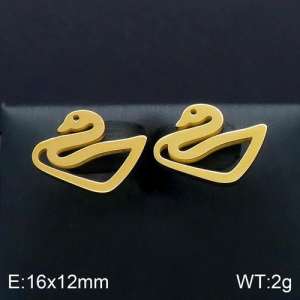 SS Gold-Plating Earring - KE92556-Z