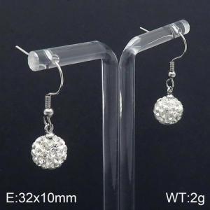 Stainless Steel Stone&Crystal Earring - KE92727-Z