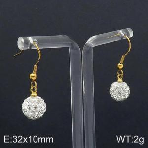 Stainless Steel Stone&Crystal Earring - KE92728-Z