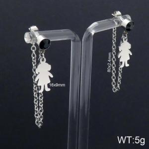 Stainless Steel Stone&Crystal Earring - KE92747-Z