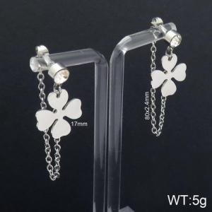 Stainless Steel Stone&Crystal Earring - KE92751-Z