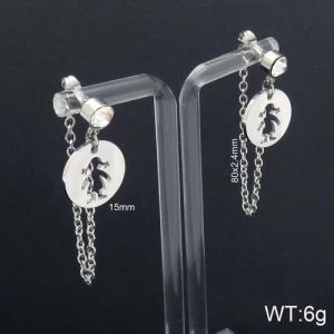 Stainless Steel Stone&Crystal Earring - KE92752-Z