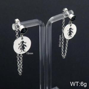 Stainless Steel Stone&Crystal Earring - KE92753-Z