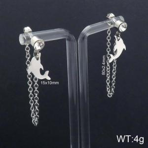 Stainless Steel Stone&Crystal Earring - KE92755-Z