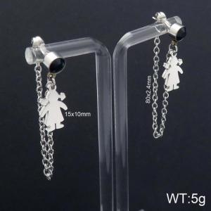 Stainless Steel Stone&Crystal Earring - KE92756-Z