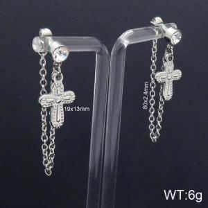 Stainless Steel Stone&Crystal Earring - KE92768-Z