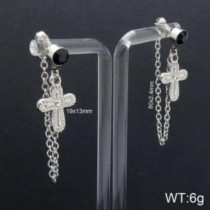 Stainless Steel Stone&Crystal Earring - KE92769-Z