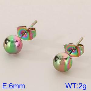 SS Colorful Plating Earring - KE94268-Z