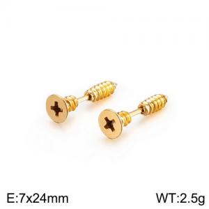 SS Gold-Plating Earring - KE94335-WGJJ