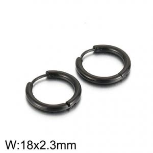 Stainless Steel Black-plating Earring - KE94346-WGJJ