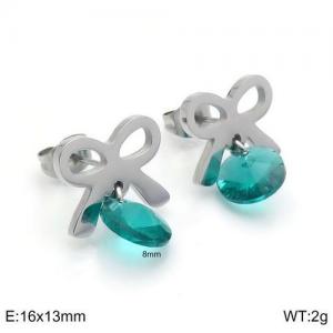 Stainless Steel Stone&Crystal Earring - KE94444-Z