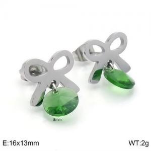 Stainless Steel Stone&Crystal Earring - KE94449-Z