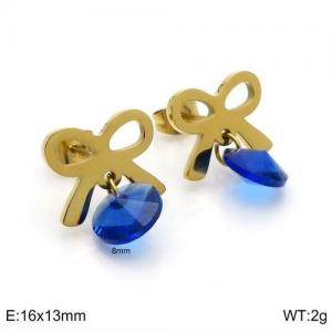 Stainless Steel Stone&Crystal Earring - KE94466-Z