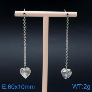 Stainless Steel Stone&Crystal Earring - KE94646-Z