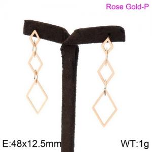 SS Rose Gold-Plating Earring - KE94764-GC