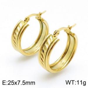 SS Gold-Plating Earring - KE94856-LO