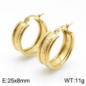 SS Gold-Plating Earring - KE94857-LO