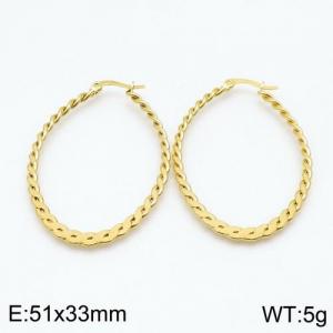 SS Gold-Plating Earring - KE94861-LO