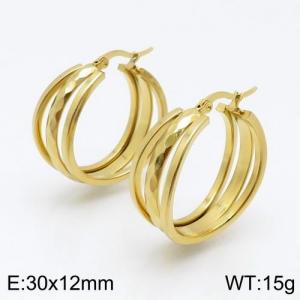 SS Gold-Plating Earring - KE94873-LO