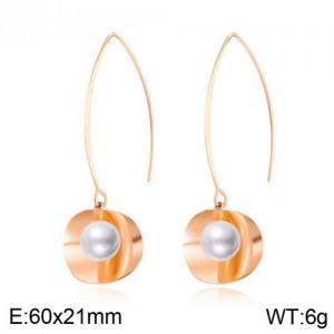 SS Rose Gold-Plating Earring - KE94950-WGTY