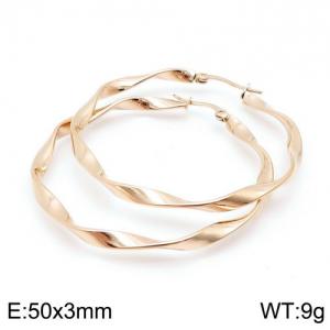 SS Rose Gold-Plating Earring - KE94986-KFC