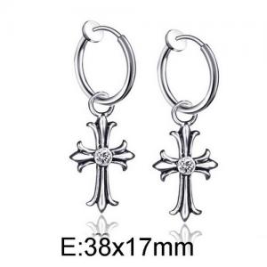 Stainless Steel Stone&Crystal Earring - KE95403-WGLN