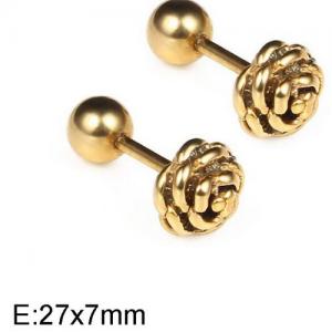 SS Gold-Plating Earring - KE95501-WGLN