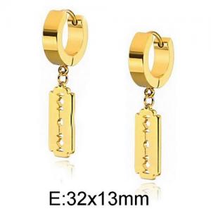 SS Gold-Plating Earring - KE95509-WGLN