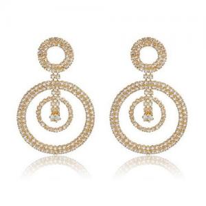 Stainless Steel Stone&Crystal Earring - KE95532-WGLN