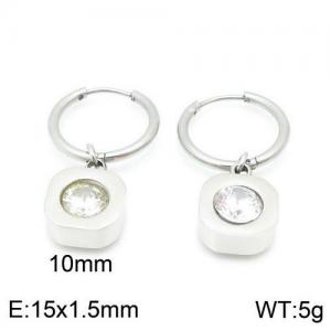 Stainless Steel Stone&Crystal Earring - KE95638-Z