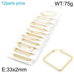 SS Gold-Plating Earring - KE95846-YN