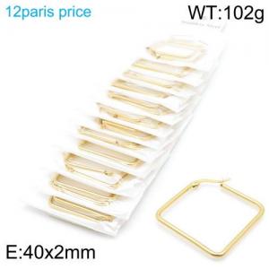 SS Gold-Plating Earring - KE95848-YN