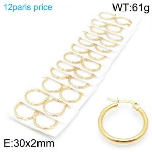 SS Gold-Plating Earring - KE95855-YN