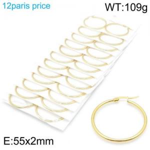 SS Gold-Plating Earring - KE95860-YN