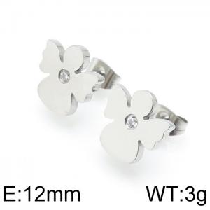 Stainless Steel Stone&Crystal Earring - KE96590-Z