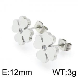 Stainless Steel Stone&Crystal Earring - KE96591-Z