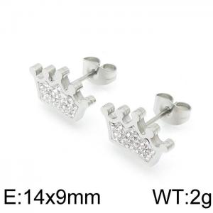 Stainless Steel Stone&Crystal Earring - KE96612-Z