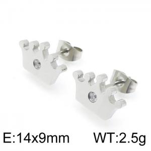 Stainless Steel Stone&Crystal Earring - KE96613-Z