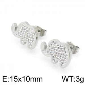 Stainless Steel Stone&Crystal Earring - KE96616-Z