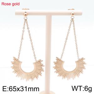 SS Rose Gold-Plating Earring - KE96637-K
