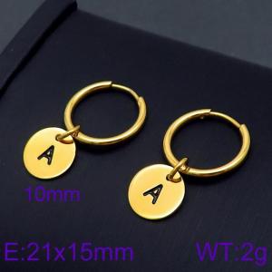 SS Gold-Plating Earring - KE96680-Z