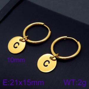 SS Gold-Plating Earring - KE96682-Z