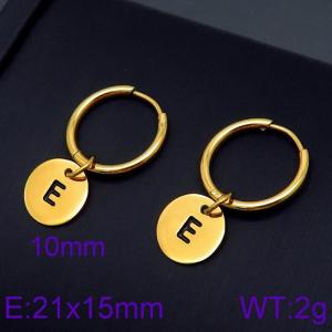 SS Gold-Plating Earring - KE96684-Z