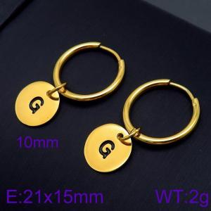 SS Gold-Plating Earring - KE96686-Z