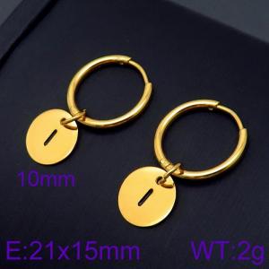 SS Gold-Plating Earring - KE96688-Z