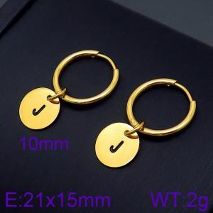 SS Gold-Plating Earring - KE96689-Z