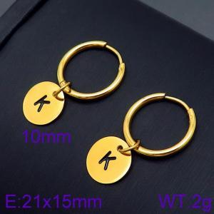 SS Gold-Plating Earring - KE96690-Z